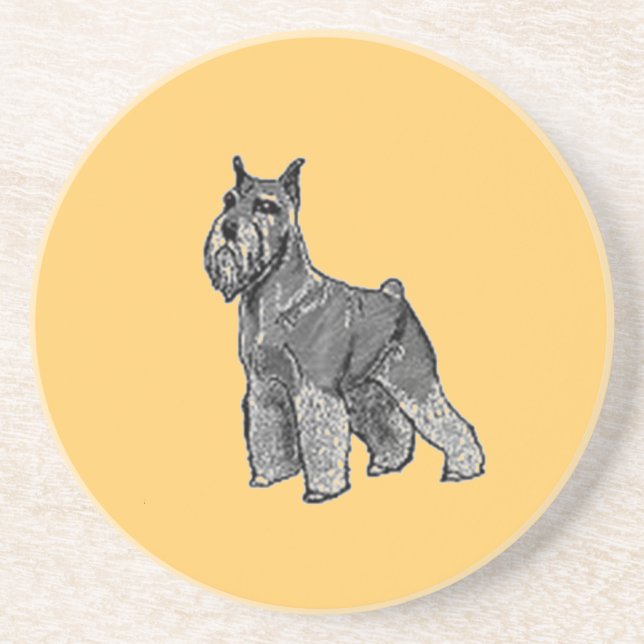 Schnauzer Drink Coaster (Front)