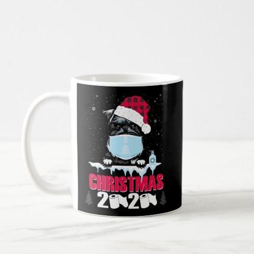 Schnauzer Face Mask Dog Merry Christmas 2020 Funny Coffee Mug