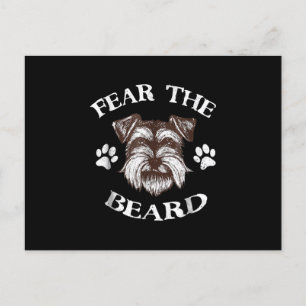 Schnauzer Fear Beard Holiday Postcard