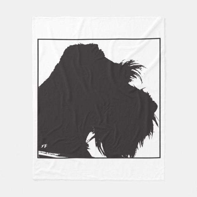 Schnauzer Fleece Blanket (Front)