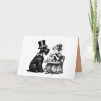 Schnauzer Folded Greeting Card
