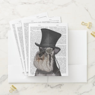 Schnauzer, Formal Hound and Hat Pocket Folder