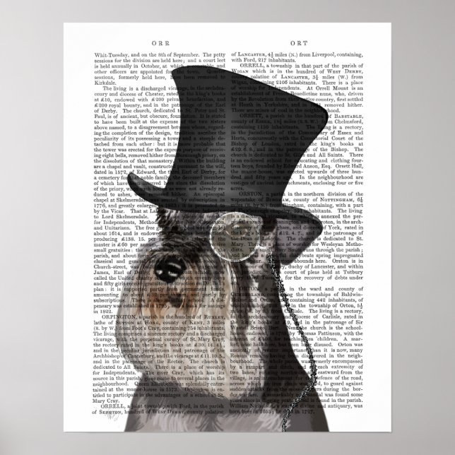 Schnauzer, Formal Hound and Hat Poster (Front)
