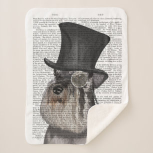 Schnauzer, Formal Hound and Hat Sherpa Blanket