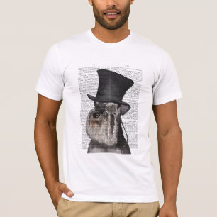 Schnauzer, Formal Hound and Hat T-Shirt