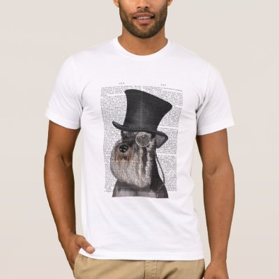Schnauzer, Formal Hound and Hat T-Shirt