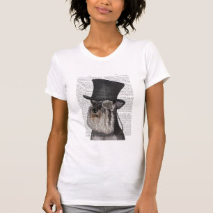 Schnauzer, Formal Hound and Hat T-Shirt