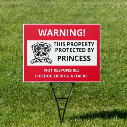 SCHNAUZER  Funny Beware of Dog Sign