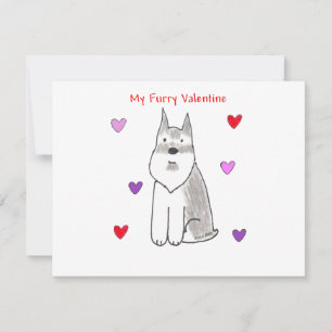 Schnauzer Furry Valentine Holiday Card