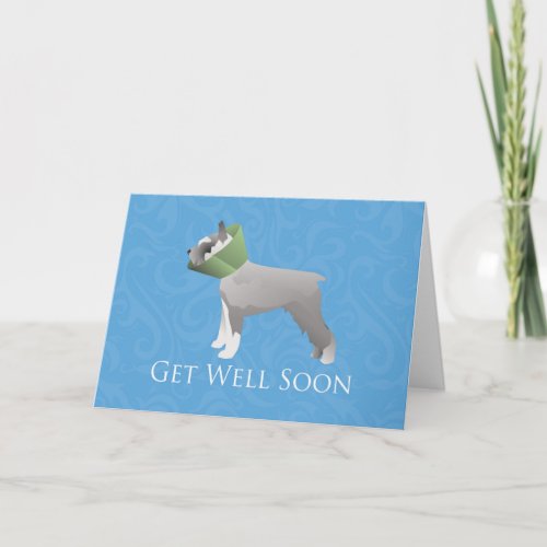 Schnauzer Get Well Soon Design Card