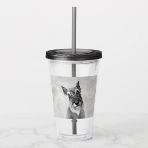Schnauzer (Giant) - Cute Original Dog Art Acrylic Tumbler
