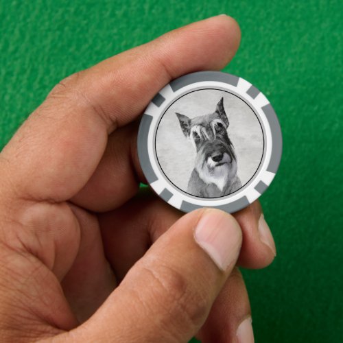 Schnauzer Giant _ Cute Original Dog Art Poker Chips