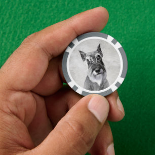 Schnauzer (Giant) - Cute Original Dog Art Poker Chips