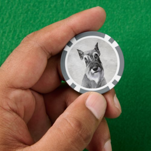Schnauzer Giant _ Cute Original Dog Art Poker Chips