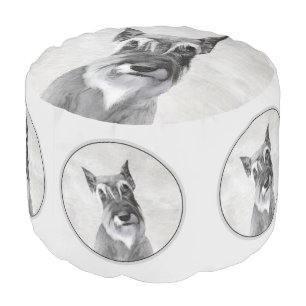 Schnauzer (Giant) - Cute Original Dog Art Pouf
