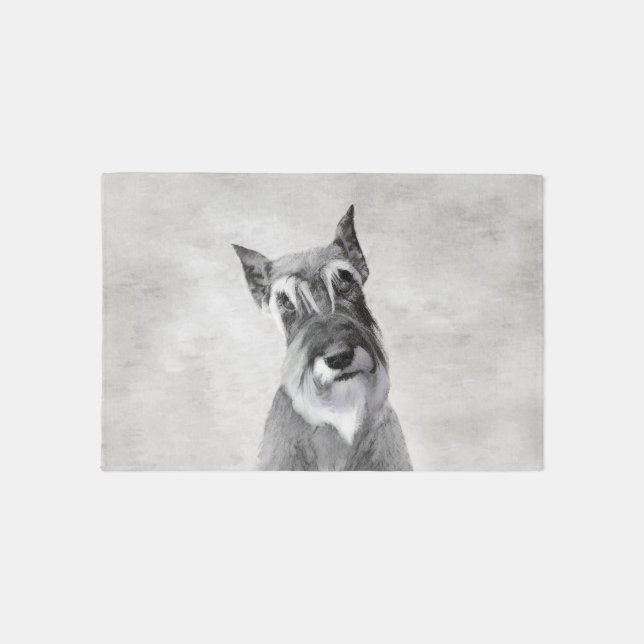 Schnauzer (Giant) - Cute Original Dog Art Rug (Front)
