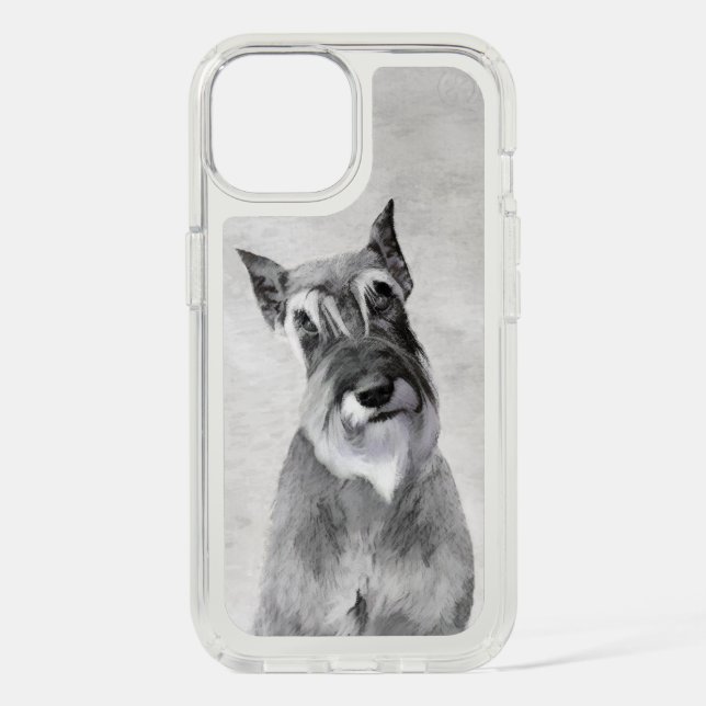 Schnauzer (Giant) - Cute Original Dog Art Speck iPhone Case (Front)