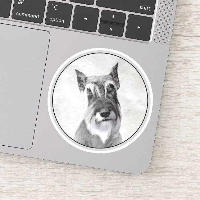 Schnauzer (Giant) - Cute Original Dog Art Sticker (Detail)