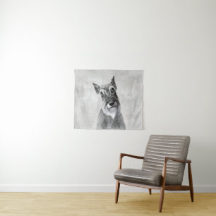 Schnauzer (Giant) - Cute Original Dog Art Tapestry