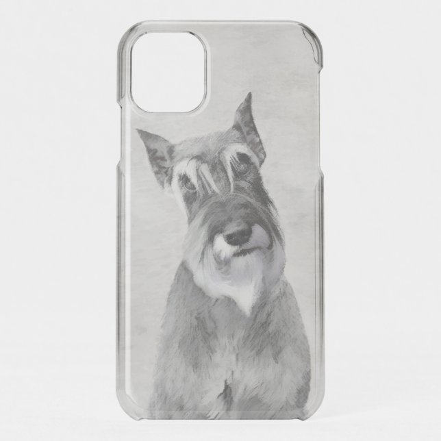Schnauzer (Giant) - Cute Original Dog Art Uncommon iPhone Case (Back)