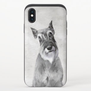 Schnauzer (Giant) - Cute Original Dog Art iPhone X Slider Case