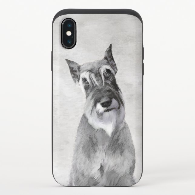 Schnauzer (Giant) - Cute Original Dog Art Uncommon iPhone Case (Back)