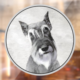 Schnauzer (Giant) - Cute Original Dog Art Window Cling