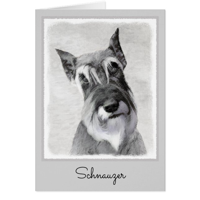Schnauzer (Giant) Painting - Dog Art (Front)