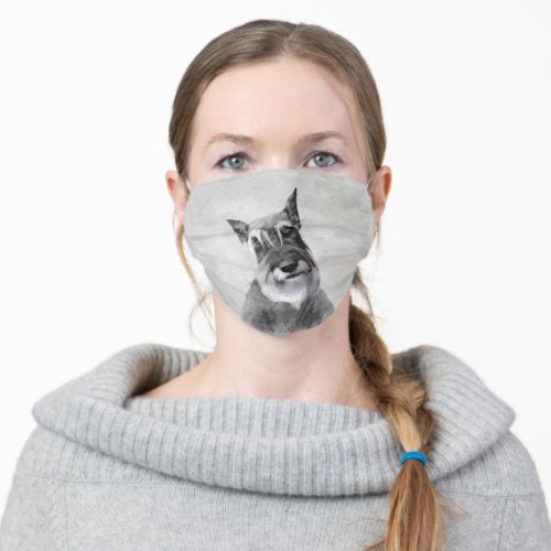 Schnauzer Giant Painting _ Dog Art Adult Cloth Face Mask
