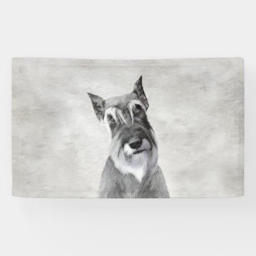 Schnauzer Giant Painting _ Dog Art Banner