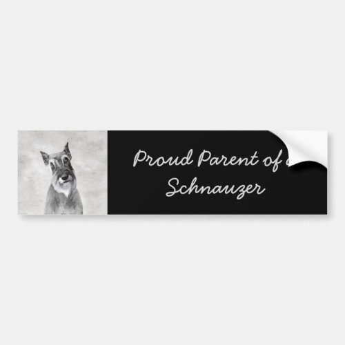 Schnauzer Giant Painting _ Dog Art Bumper Sticker