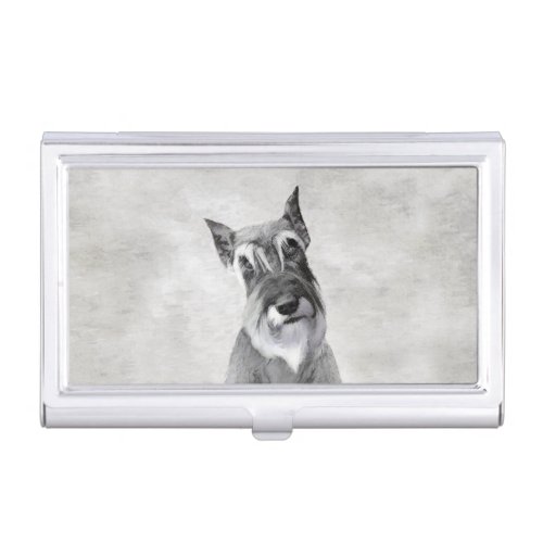 Schnauzer Giant Painting _ Dog Art Business Card Case