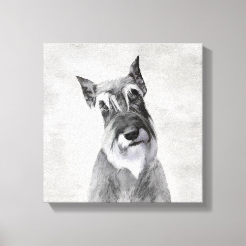 Schnauzer Giant Painting _ Dog Art Canvas Print