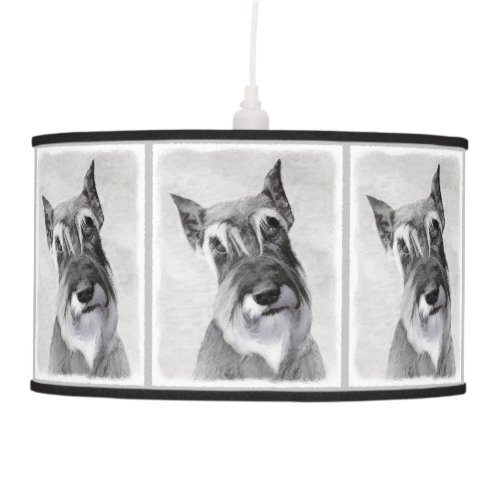 Schnauzer Giant Painting _ Dog Art Ceiling Lamp