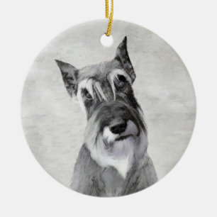 Schnauzer (Giant) Painting - Dog Art Ceramic Ornament