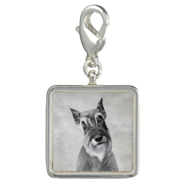 Schnauzer (Giant) Painting - Dog Art Charm (Front)