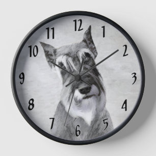 Schnauzer (Giant) Painting - Dog Art Clock