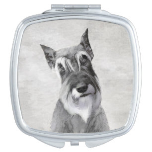 Schnauzer (Giant) Painting - Dog Art Compact Mirror