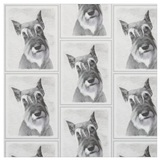 Schnauzer (Giant) Painting - Dog Art Fabric