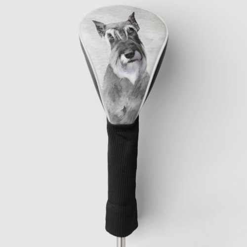 Schnauzer Giant Painting _ Dog Art Golf Head Cover