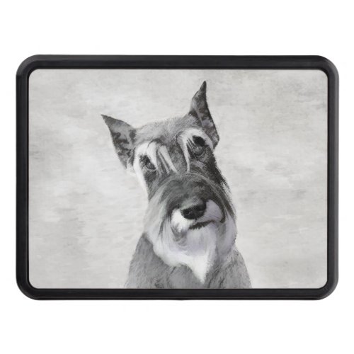 Schnauzer Giant Painting _ Dog Art Hitch Cover