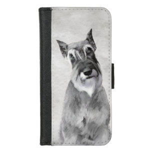 Schnauzer (Giant) Painting - Dog Art iPhone 8/7 Wallet Case