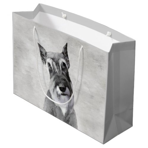 Schnauzer Giant Painting _ Dog Art Large Gift Bag