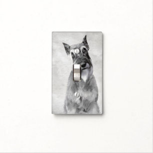 Schnauzer (Giant) Painting - Dog Art Light Switch Cover