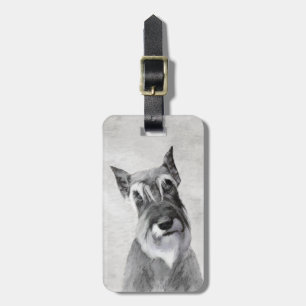 Schnauzer (Giant) Painting - Dog Art Luggage Tag