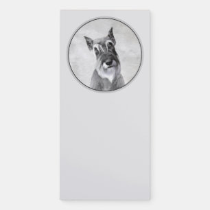 Schnauzer (Giant) Painting - Dog Art Magnetic Notepad