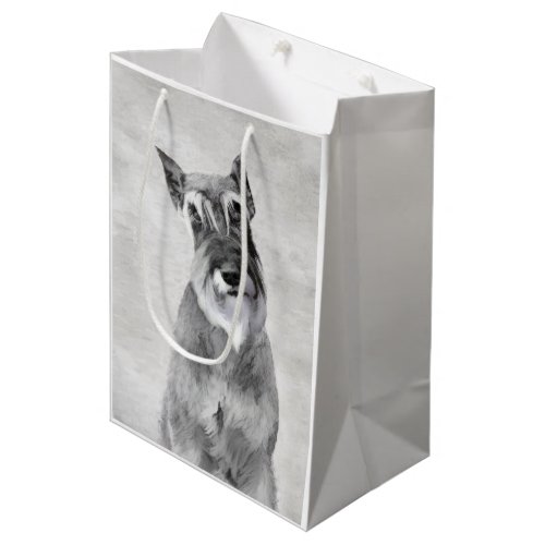 Schnauzer Giant Painting _ Dog Art Medium Gift Bag