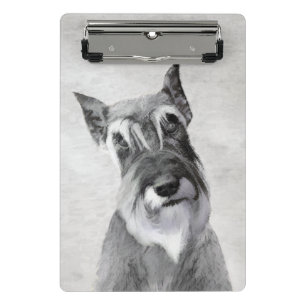 Schnauzer (Giant) Painting - Dog Art Mini Clipboard