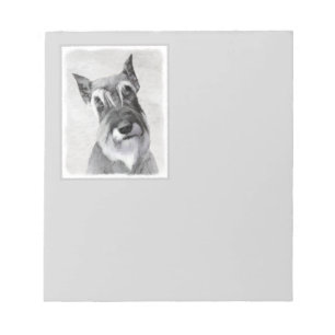 Schnauzer (Giant) Painting - Dog Art Notepad