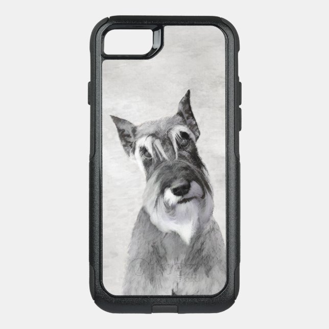 Schnauzer (Giant) Painting - Dog Art OtterBox iPho Otterbox iPhone Case (Back)